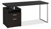 Heather 60\" Adjustable Office Desk with 2-Drawers & Cubbyhole - Espresso