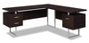 Marnie Reversible 71\" L-Shaped Corner Office Desk with 3-Drawers - Espresso