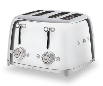 Smeg 4-Slice Long-Slot Toaster - TSF03SSUS|Grille-pain Smeg à fentes longues pour 4 tranches - TSF03SSUS