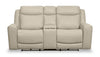 Scott Living Prescott 79\" Genuine Leather Power Reclining Loveseat with Power Headrests - Platinum Grey