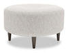 Made in Canada Customizable Sofa Lab The Curve 31\" Chenille Fabric Ottoman - Luxury Silver