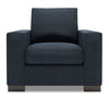 Made in Canada Sofa Lab Customizable Track 38\" Linen-Look Fabric Chair with Track Arms - Luna Sailor Blue