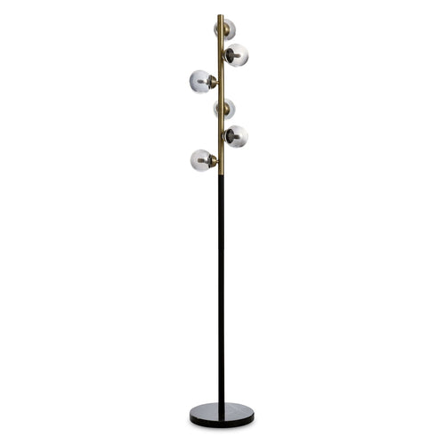 Bennie 61.25" 5-Light Black and Gold Floor Lamp