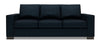 Made in Canada Customizable Sofa Lab Track 85\" Chenille Fabric Sofa with Track Arms - Luxury Indigo Blue