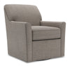 Made in Canada Sofa Lab Customizable Swivel 31\" Linen-Look Fabric Accent Chair - Luna Smoke Grey