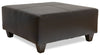 Made in Canada Addison 37\" Leather-Look Ottoman - Blackberry Black
