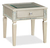 Tyra 24\" Glam End Table with Storage - Champagne