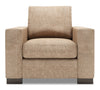 Made in Canada Sofa Lab Customizable Track 38\" Chenille Fabric Chair with Track Arms - Luxury Taupe
