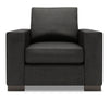 Made in Canada Sofa Lab Customizable Track 38\" Linen-Look Fabric Chair with Track Arms - Luna Kohl Grey