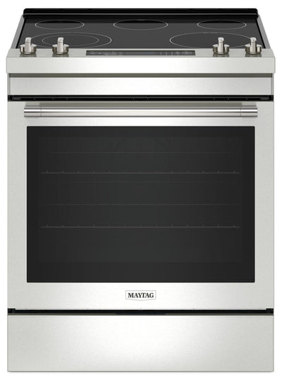 Maytag 6.4 Cu. Ft. Electric Range with Air Fry and AquaLift® - Fingerprint Resistant Stainless Steel… | Cuisinière électrique Maytag de 6,4 pi³ avec friture à air et technologie AquaLiftMD - acier inoxyda…