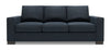 Made in Canada Customizable Sofa Lab Track 85\" Linen-Look Fabric Sofa with Track Arms - Luna Sailor Blue