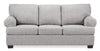 Made in Canada Customizable Sofa Lab Roll 86\" Linen-Look Fabric Sofa Bed with Rolled Arms - Luna Domino Grey