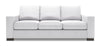 Made in Canada Customizable Sofa Lab Track 85\" Linen-Look Fabric Sofa with Track Arms - Pax Ice White