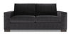 Made in Canada Customizable Sofa Lab Track 75\" Chenille Fabric Condo Size Sofa with Track Arms - Luxury Charcoal Grey