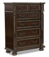 Wynn Bedroom Chest of Drawers, 5-Drawer, 42\"W x 54.5\"H - Cherry Brown
