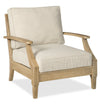 Juno Outdoor Patio Chair - Eucalyptus Wood & Nuvella Fabric, UV & Weather Resistant - Natural/Beige