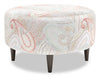 Made in Canada Customizable Sofa Lab The Curve 31\" Fabric Ottoman - Eden Multicolour