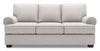 Made in Canada Customizable Sofa Lab Roll 86\" Chenille Fabric Sofa with Rolled Arms - Luxury Silver