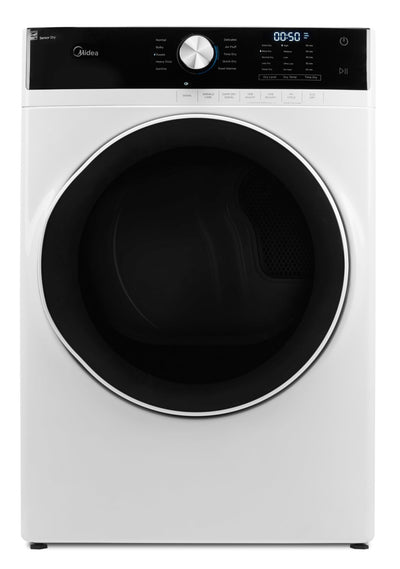 Midea 8 Cu. Ft. Electric Dryer - White - Stackable - MLE52N4AWW | Sécheuse électrique Midea de 8 pi³ - blanche - superposable - MLE52N4AWW