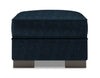 Made in Canada Customizable Sofa Lab Track 24\" Chenille Fabric Ottoman - Luxury Indigo Blue