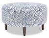 Made in Canada Customizable Sofa Lab The Curve 31\" Fabric Ottoman - Cadet Multicolour