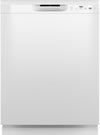 GE 24\" 59 dBA Built-In Front-Control Dishwasher with Piranha Hard Food Disposer - White - GDF510PGRWW