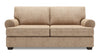 Made in Canada Customizable Sofa Lab Roll 76\" Chenille Fabric Condo Size Sofa with Rolled Arms - Luxury Taupe