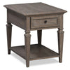 Lancaster 20\" Traditional End Table with Storage and Shelf - Grey and Bronze Pine