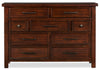Sonoma Bedroom 9-Drawer Dresser, 62\"W x 42\"H - Mango Brown
