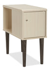 Torry 11.5\" Chairside Table with Cabinet - Ivory