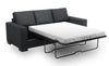 Made in Canada Customizable Sofa Lab Track 85\" Linen-Look Fabric Sofa Bed with Track Arms - Pax Pepper Grey