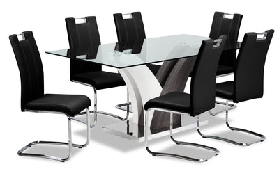 Tuxedo 7-Piece Dining Package – Black
