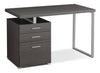Rimini 48\" Computer Office Desk with 3-Drawers - Grey