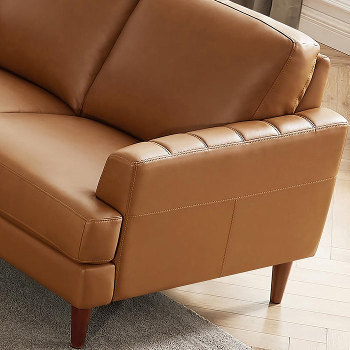 Hydeline Cassia Leather Sofa - Brown