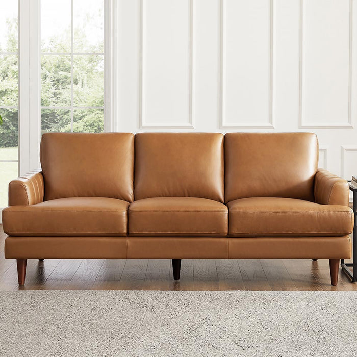 Hydeline Cassia Leather Sofa - Brown
