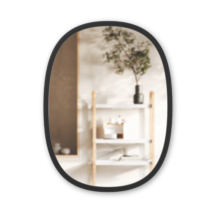 Umbra Hub Oval 24\" x 18\" Wall Mirror - Black