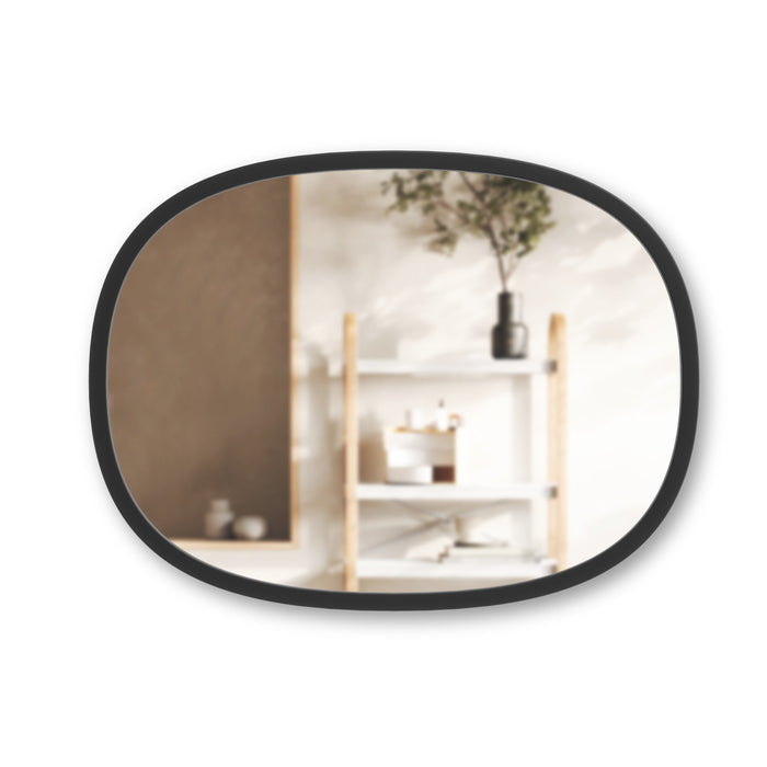 Umbra Hub Oval 24\" x 18\" Wall Mirror - Black