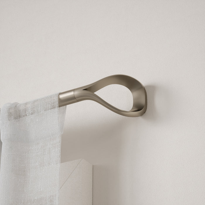 Umbra Loop Nickel Expandable 1\" Curtain Rod - 42\"-120\" 