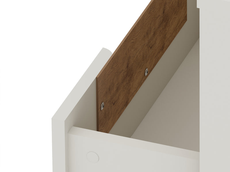 Manhattan Comfort Rockefeller Mid-Century Modern Nightstand with 2-Drawer