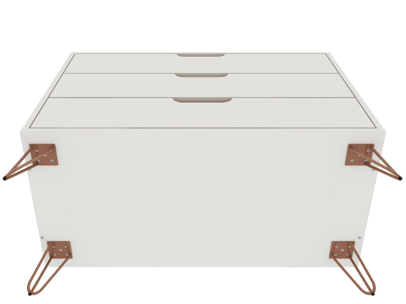Manhattan Comfort Rockefeller Mid-Century Modern Dresser with 3-Drawers