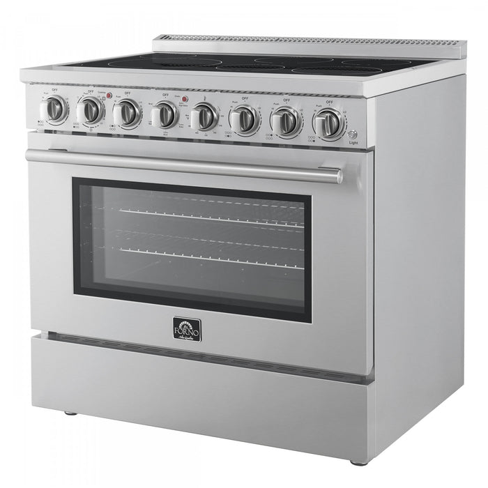 Forno Paolo 36 Inch Freestanding Electric Range, Stainless Steel, 5.44 cu.ft.- FFSEL6011-36