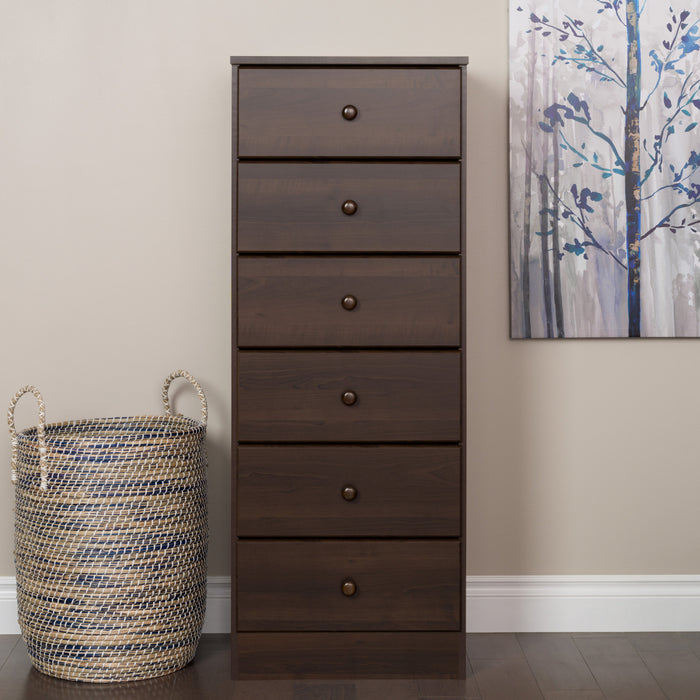Astrid 6-Drawer Tall Chest - Espresso