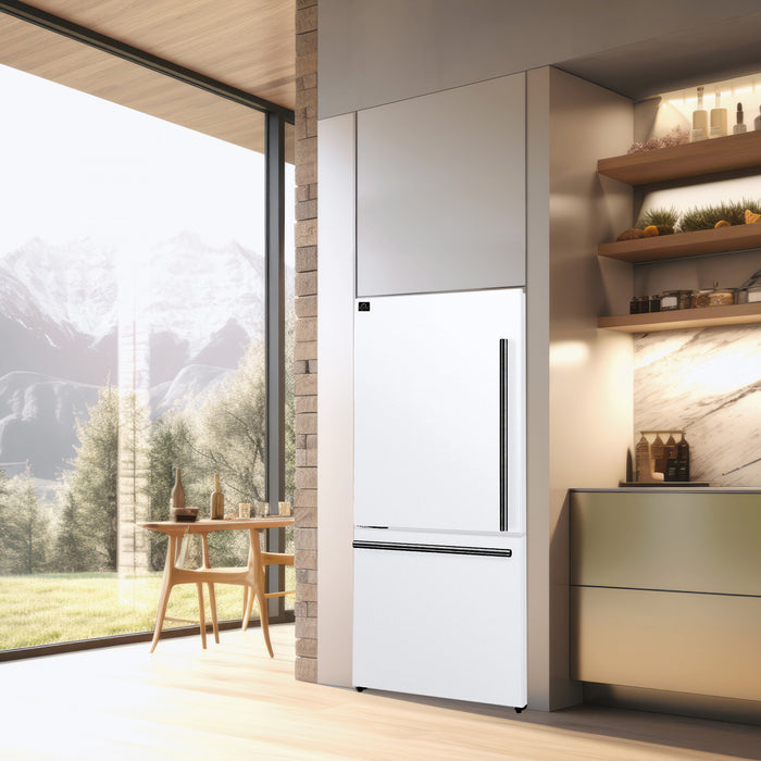 Forno Milano 60-Inch Side-by-Side Refrigerator in White, 34.4 cu.ft - FFFFD1787-60WHT