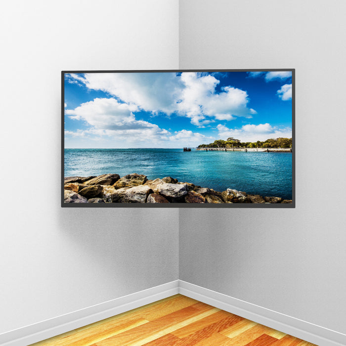 Kanto PDC650 Full Motion Corner TV Mount for 37\" - 70\" TVs, Compatible with Inner and Outer Corners, Black