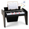 Costway 25 Keys Digital Piano with Music Stand,Teaching Mode,Lighted Keys, Adjustable Speed Black