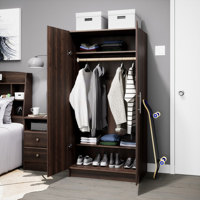 Elite 32\" Wardrobe Cabinet - Espresso