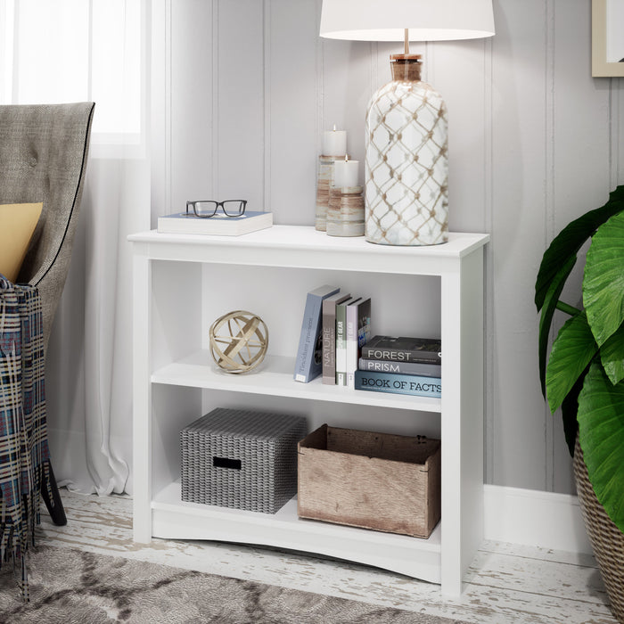 Two-Shelf Bookcase - White