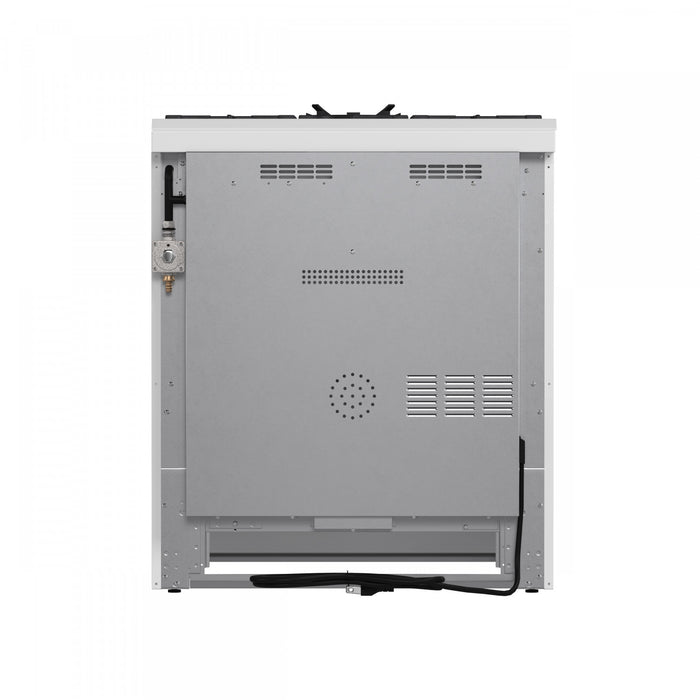 Forno Leonardo Espresso 30\" White Gas Range, 5 cu.ft Convection Oven-FFSGS1116-30WHT