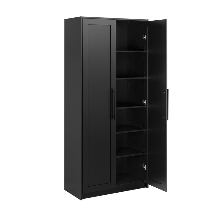 Elite Premium Home Storage Cabinet with 5 Shelves - Black