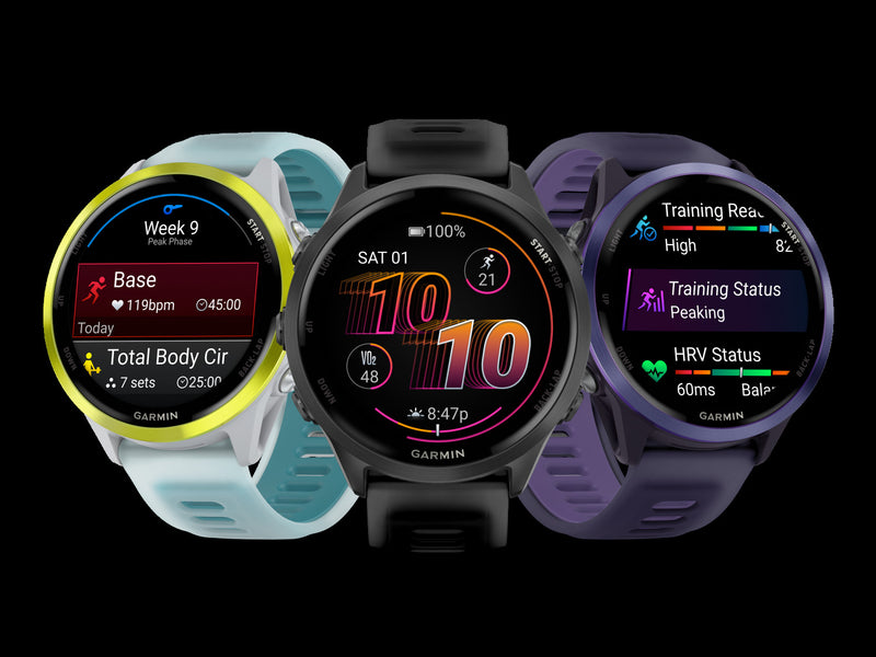 Garmin Forerunner 570 Smartwatch 47mm, Amoled, Slate Gray Aluminum, Black, Gps Fitness Tracker, Running, Triathlon, 11-day Battery